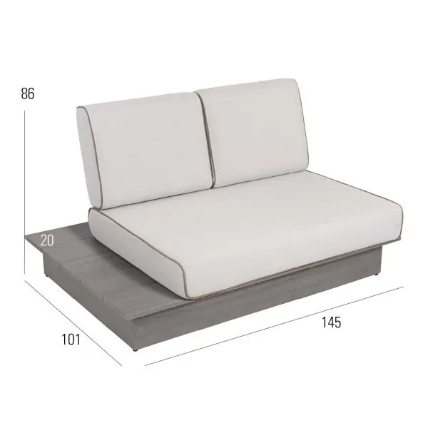 La Villa Lounge MBM 2-Sitzer MBM Gartenmöbel-Set