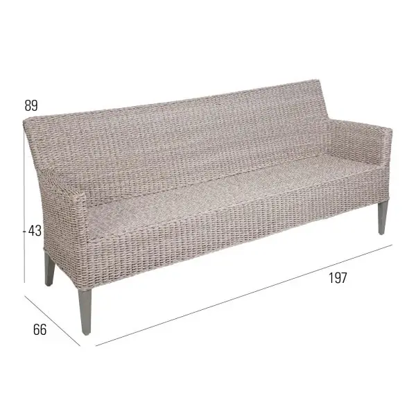 Madrigal Dining MBM inkl. Kissen Bank in Twist Oyster