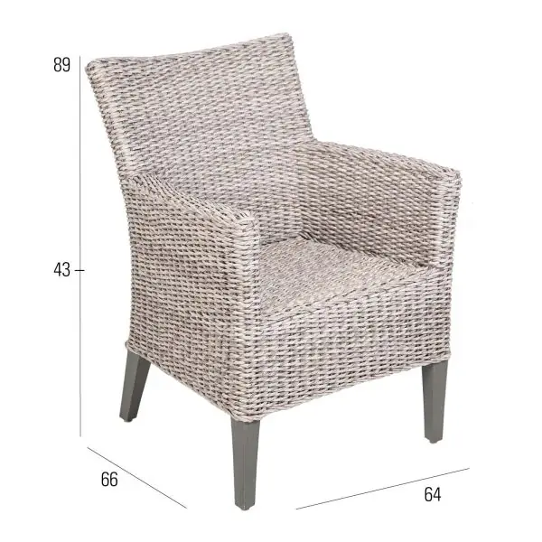 Madrigal Dining MBM inkl. Kissen Sessel in Twist Oyster