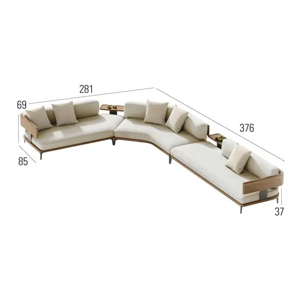 Surf Lounge MBM inkl. Kissen MBM Gartenmöbel-Set – Set